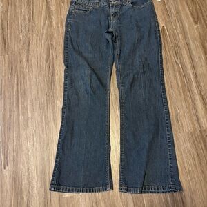 Angels Women's Dark Blue Wide Leg Jeans - Flare Hem